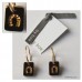 Little Luck Black & Gold Horseshoe Earrings