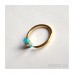 Turquoise Bar Ring Gold Fill