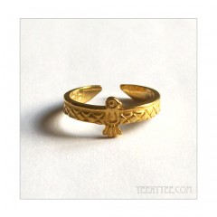 Native Bird Ring Brass