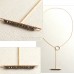 Pyrite Studded Lariat Necklace Gold Fill