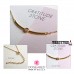 Pink Opal in the Gold Vermeil Curved Bar Gratitude Stone Necklace Boxed