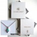 Teeny Tiny Turquoise Dotted Bezel Neckalce Sterling Silver Boxed