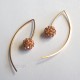 Crystal Nugget & Mini Angular Wire Earrings