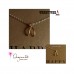 Happy Birthday Necklace teeny Wishbone Gold 16"