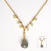Labradorite and Dangling Peridots Necklace