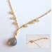 Labradorite and Dangling Peridots Necklace