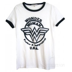 Wonder Woman Fearless & Independent Ringer the Retro T