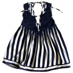Stripe A-Line Halter Top